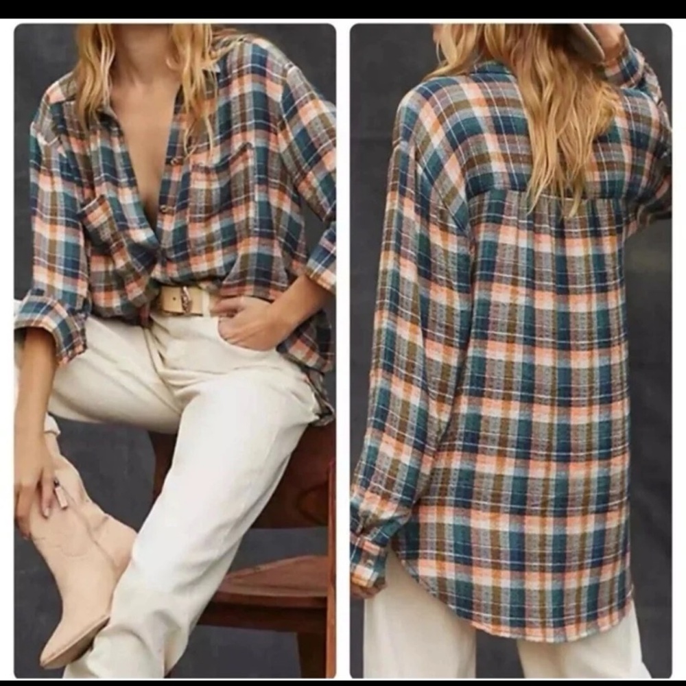 Anthropologie The Hadley Relaxed Buttondown Shirt by Pilcro​
Size Medium